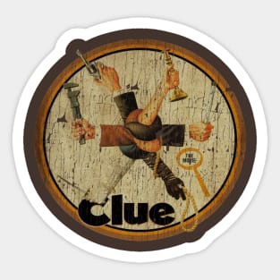 Vintage Style art- Clue Sticker